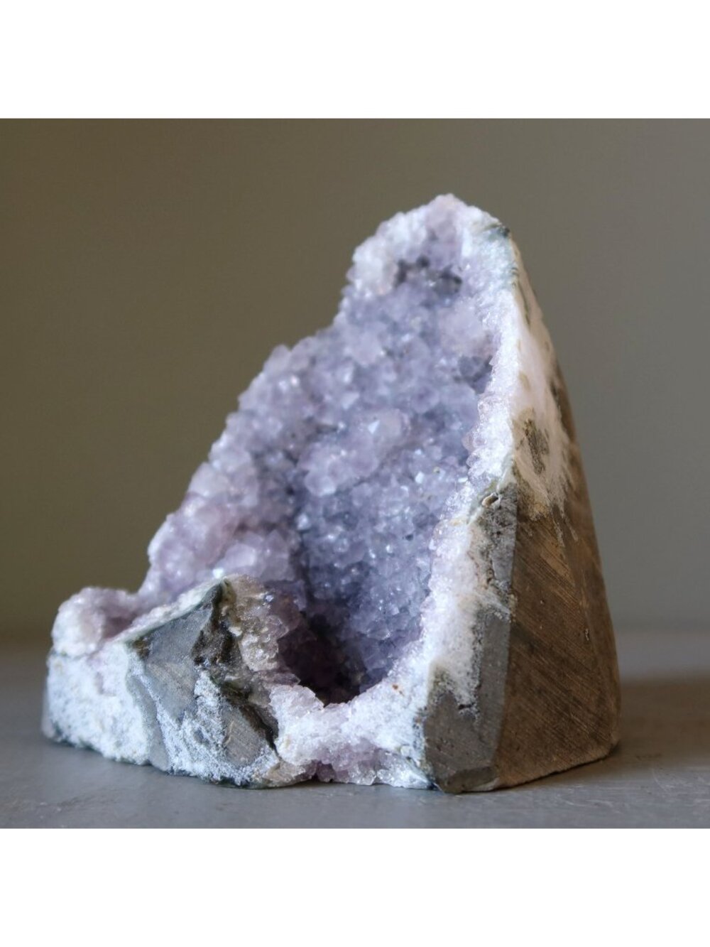 Amethyst Geode Purple Sparkling Crystal Cluster Natural Gemstone 4.5 inch